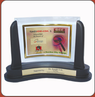 Corporate gifts-Glass Trophy Bangalore